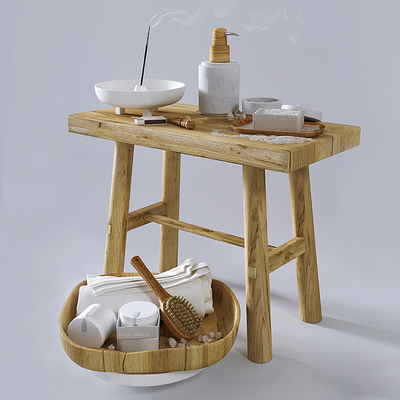  现代卫浴摆件su模型 