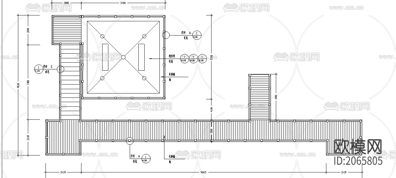 兰溪道路平台CAD施工图下载（渲染图3）
