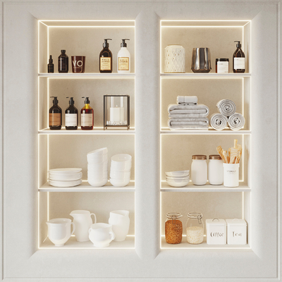  现代洗浴用品su模型 