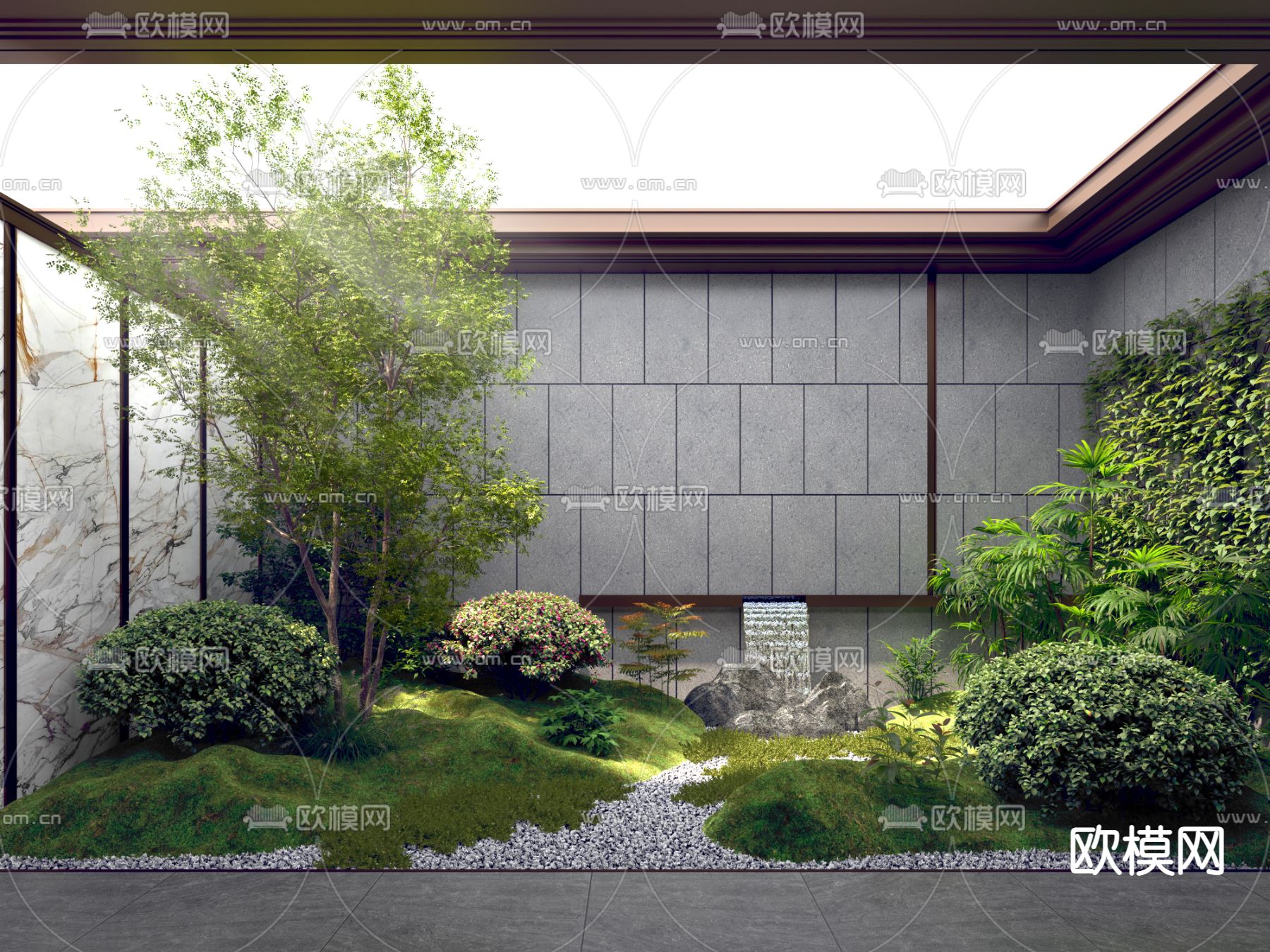 现代植物景观小品3d模型下载