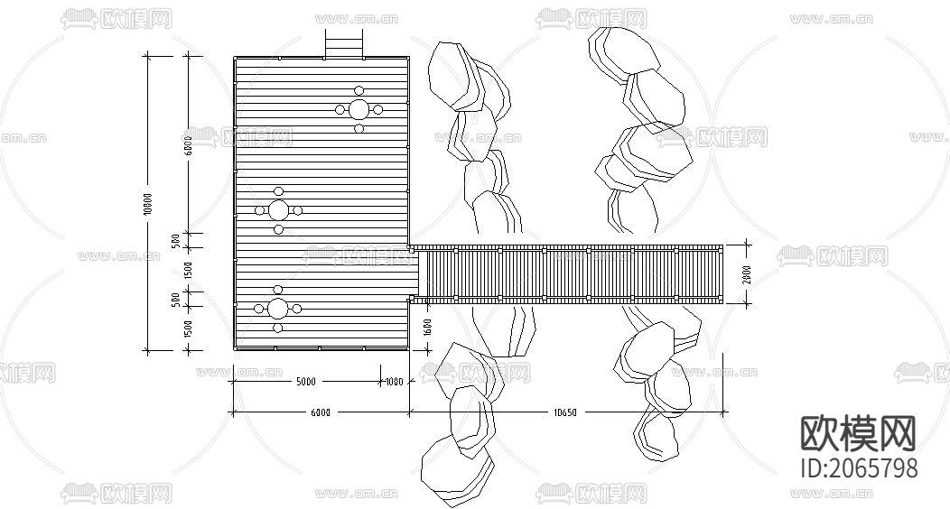 兰溪道路平台CAD施工图下载（渲染图1）