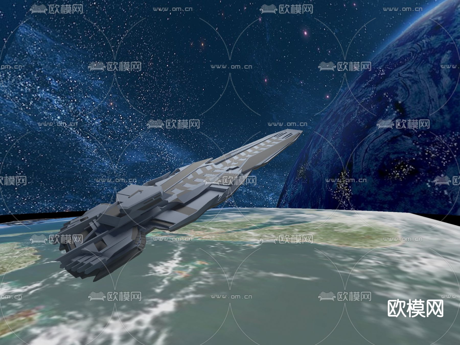 现代宇宙舰艇免费3d模型下载