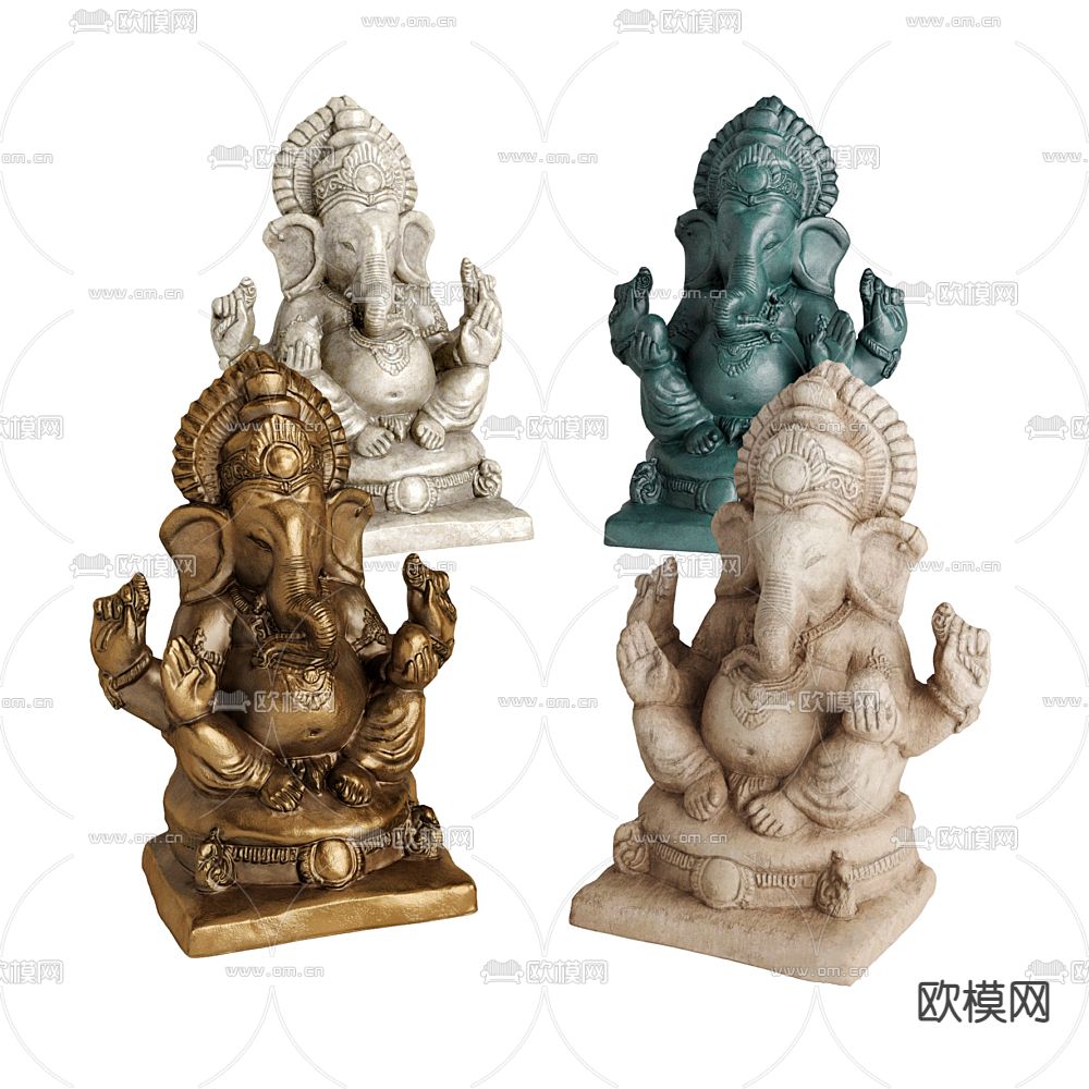 东南亚神像雕像3d模型下载