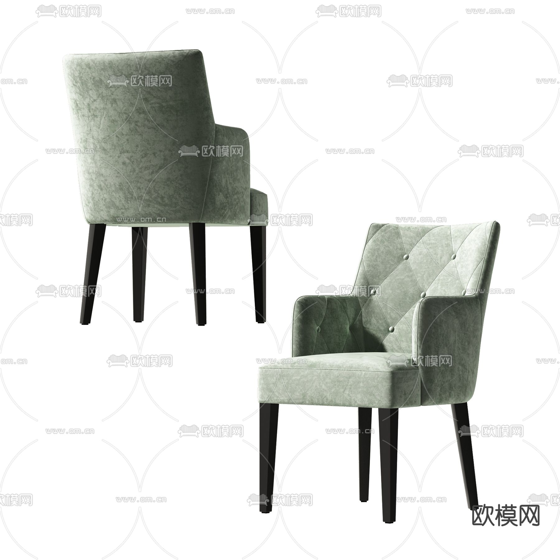 现代布艺休闲椅免费3d模型下载