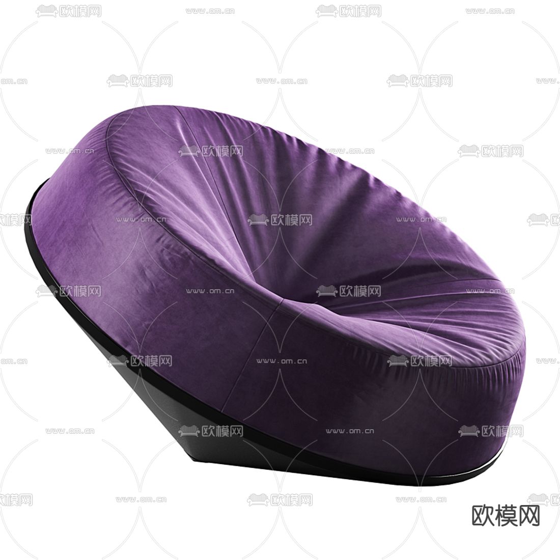 现代布艺懒人沙发3d模型下载（渲染图1）