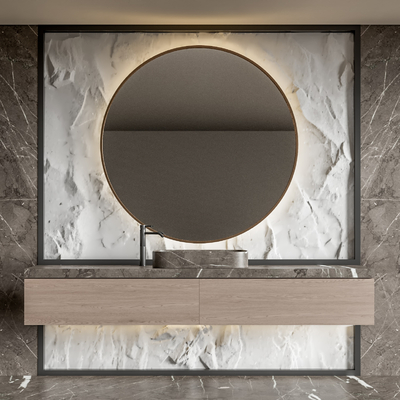  现代洗手台su模型 