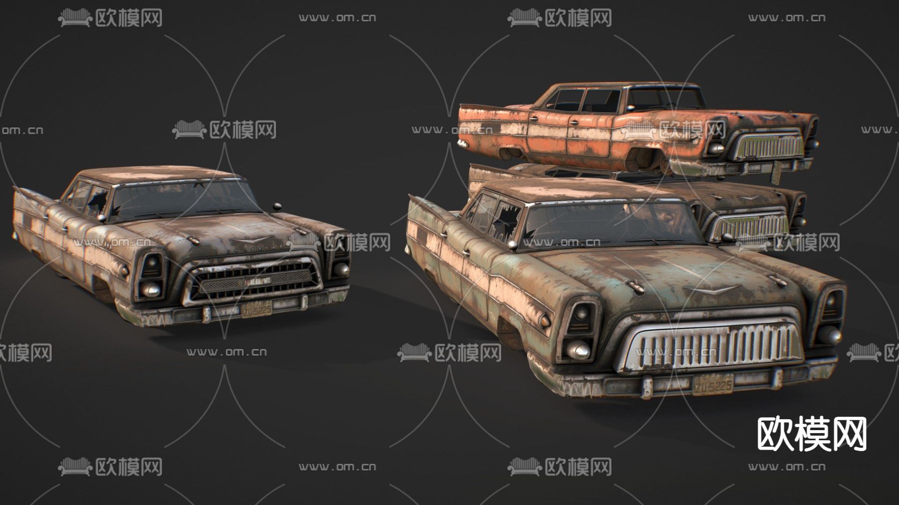 工业风汽车免费3d模型下载