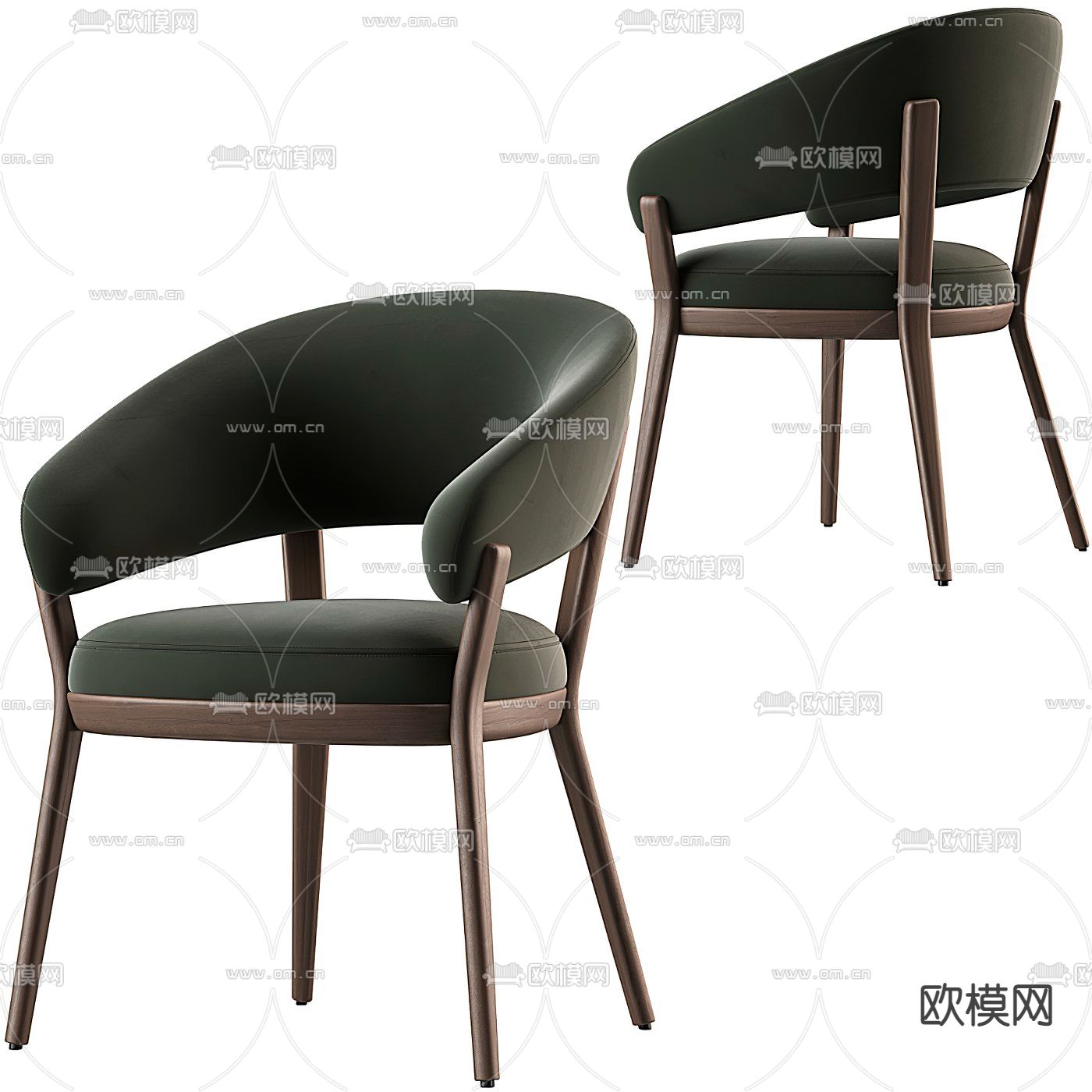 Pertica 现代布艺休闲椅3d模型下载（渲染图1）