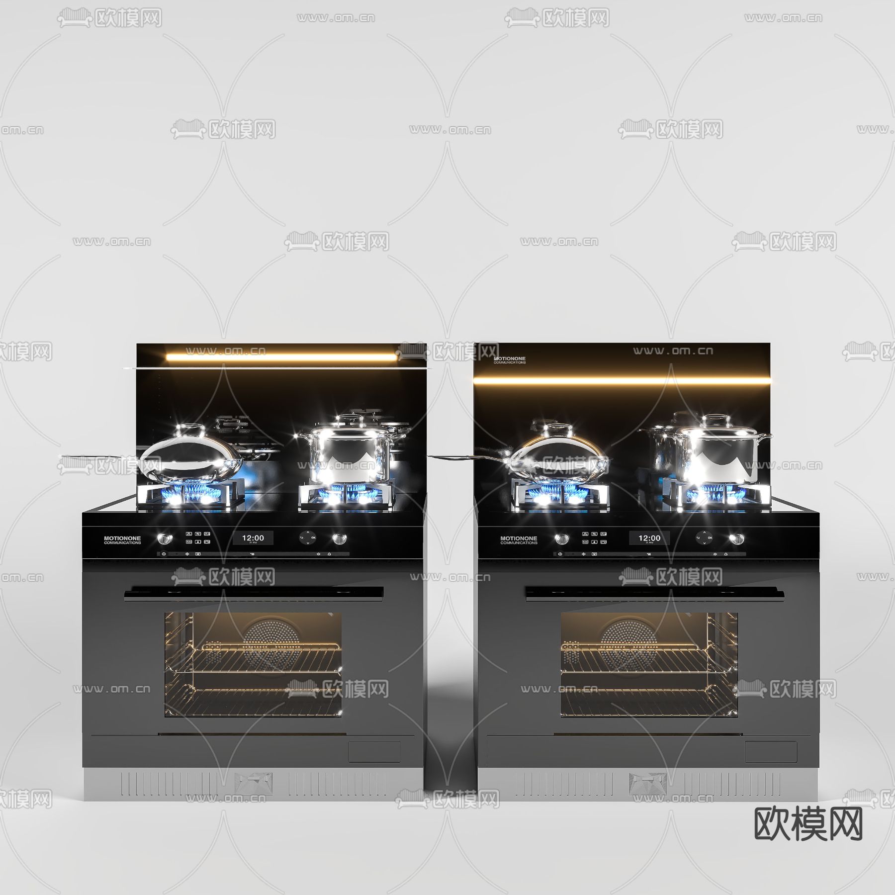 现代集成灶su模型下载（渲染图1）