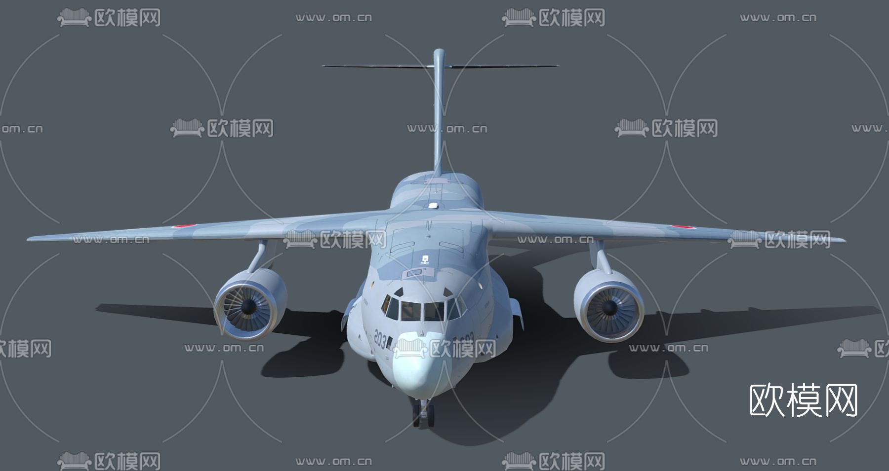 现代运输机3d模型下载（渲染图2）