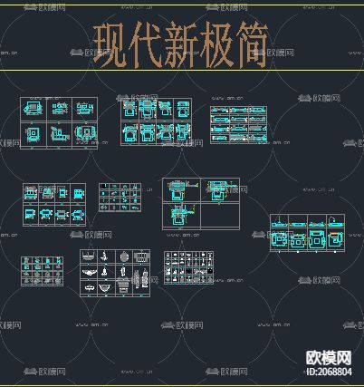 CAD风格模型库下载（渲染图3）