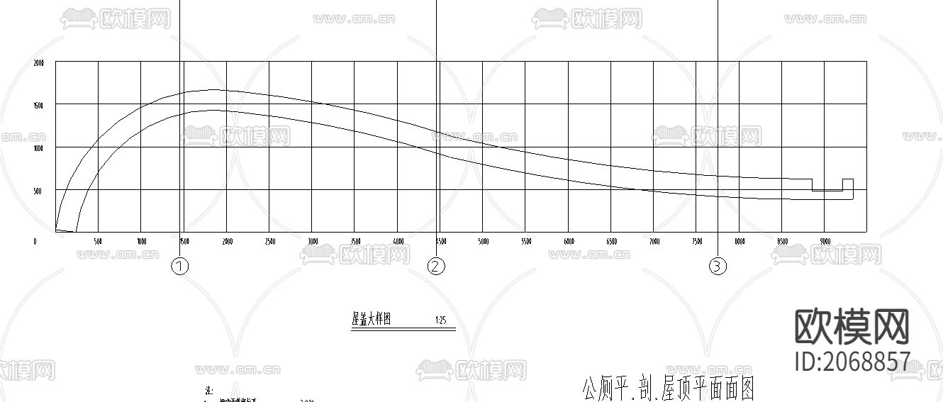 厕所平立剖CAD施工图下载（渲染图3）