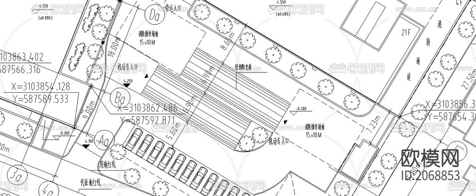 規(guī)劃平面圖CAD施工圖下載(渲染圖2)