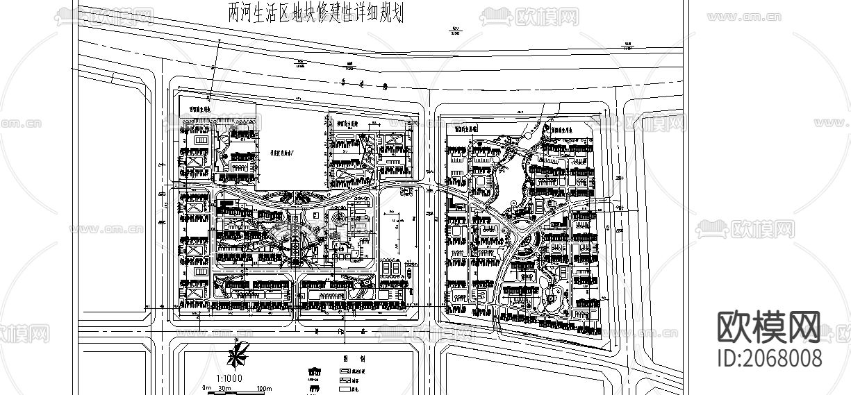 生活区CAD平面图下载（渲染图1）