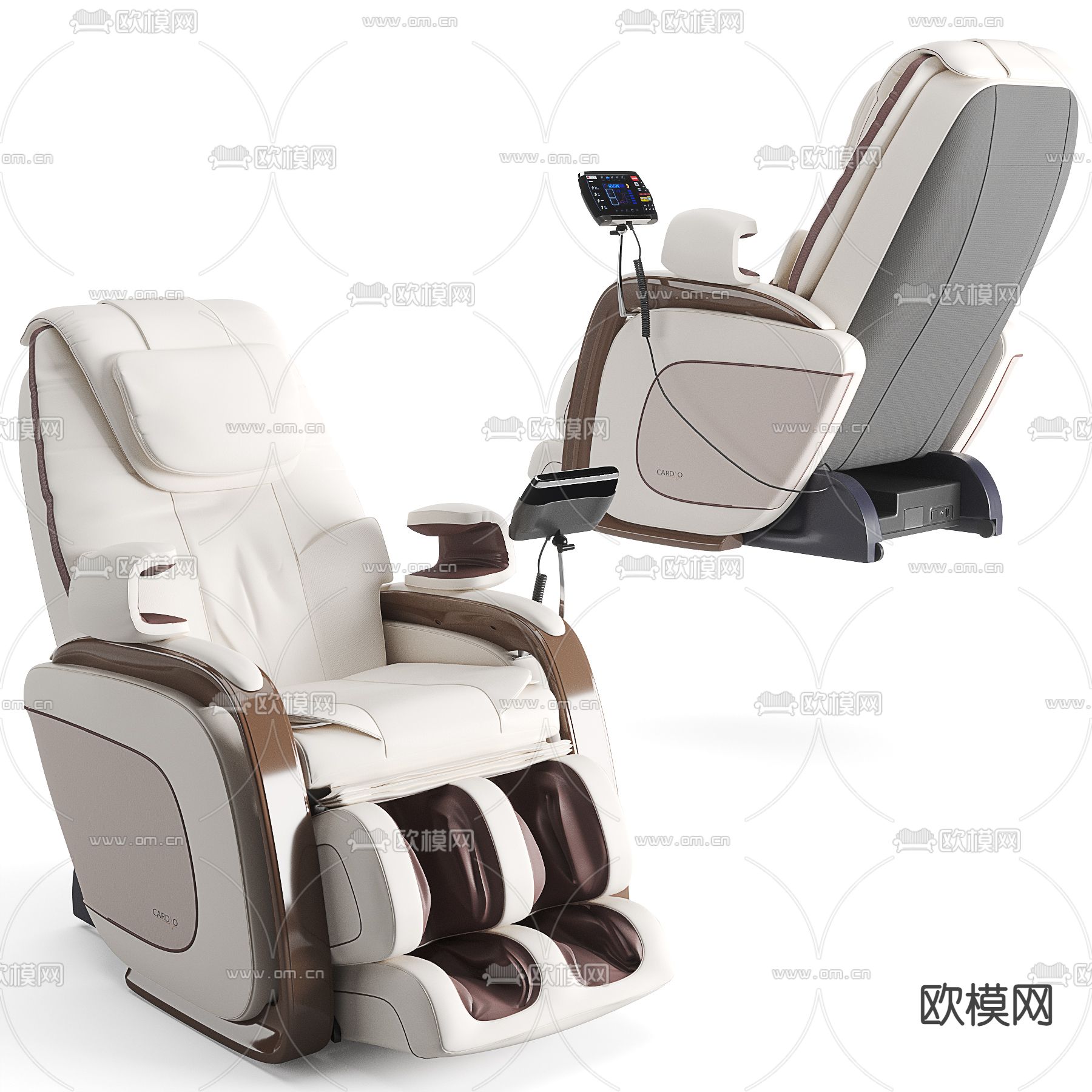 现代按摩椅su模型下载（渲染图1）