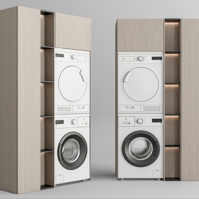  现代洗衣机柜su模型 