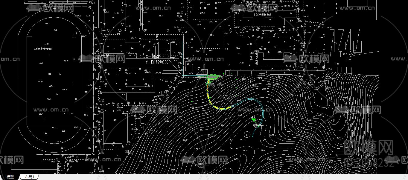 规划CAD平面图下载（渲染图2）