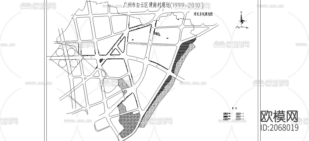 绿地系统规划CAD平面图下载