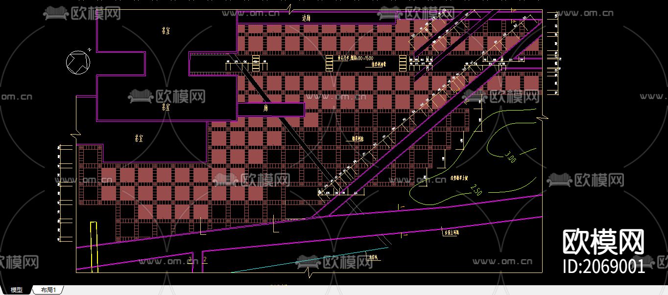 铺装样图CAD施工图下载