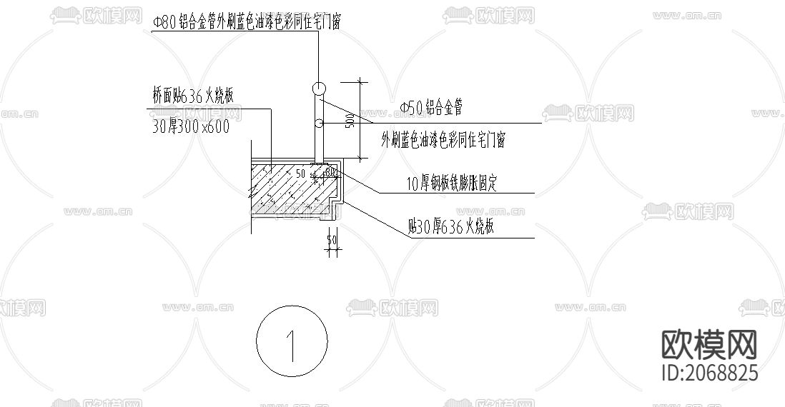 园桥方案CAD平面图下载（渲染图4）