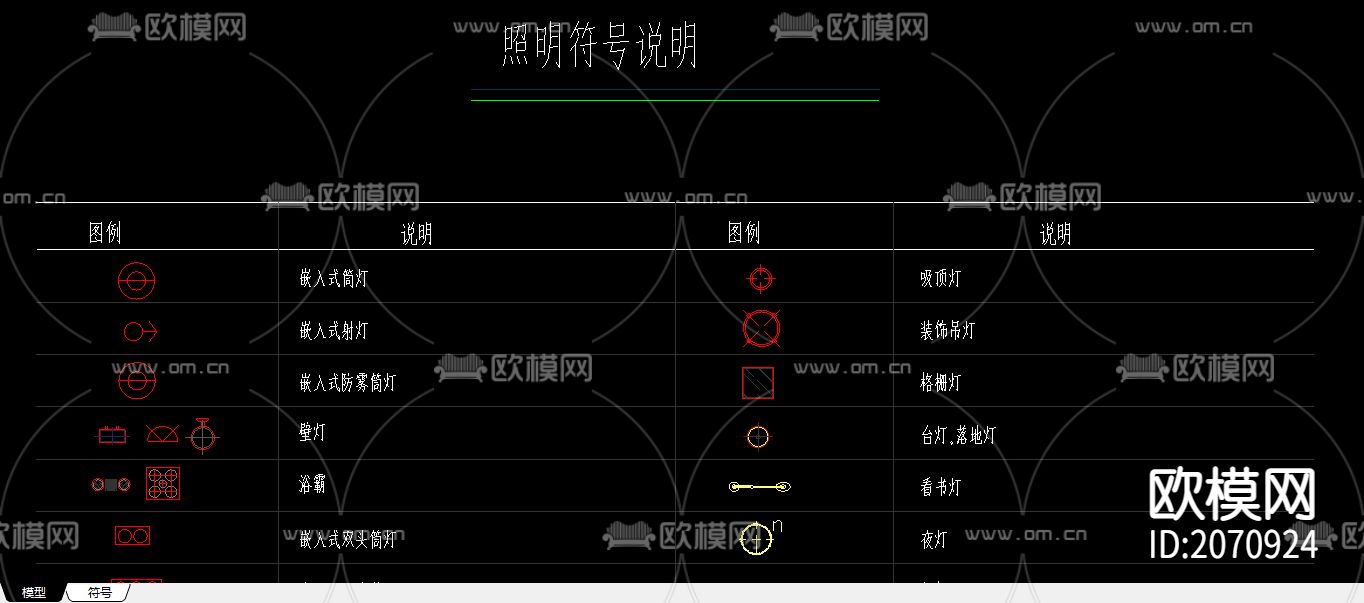 制图符号大全CAD图库下载（渲染图4）
