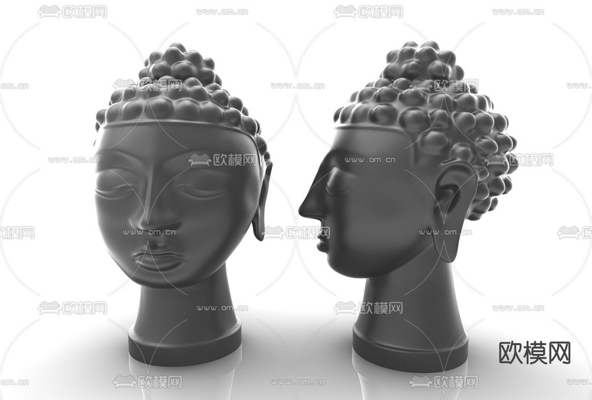 新中式佛像雕塑3d模型下载