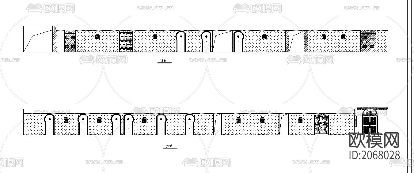 某休闲中心方案CAD图下载（渲染图3）