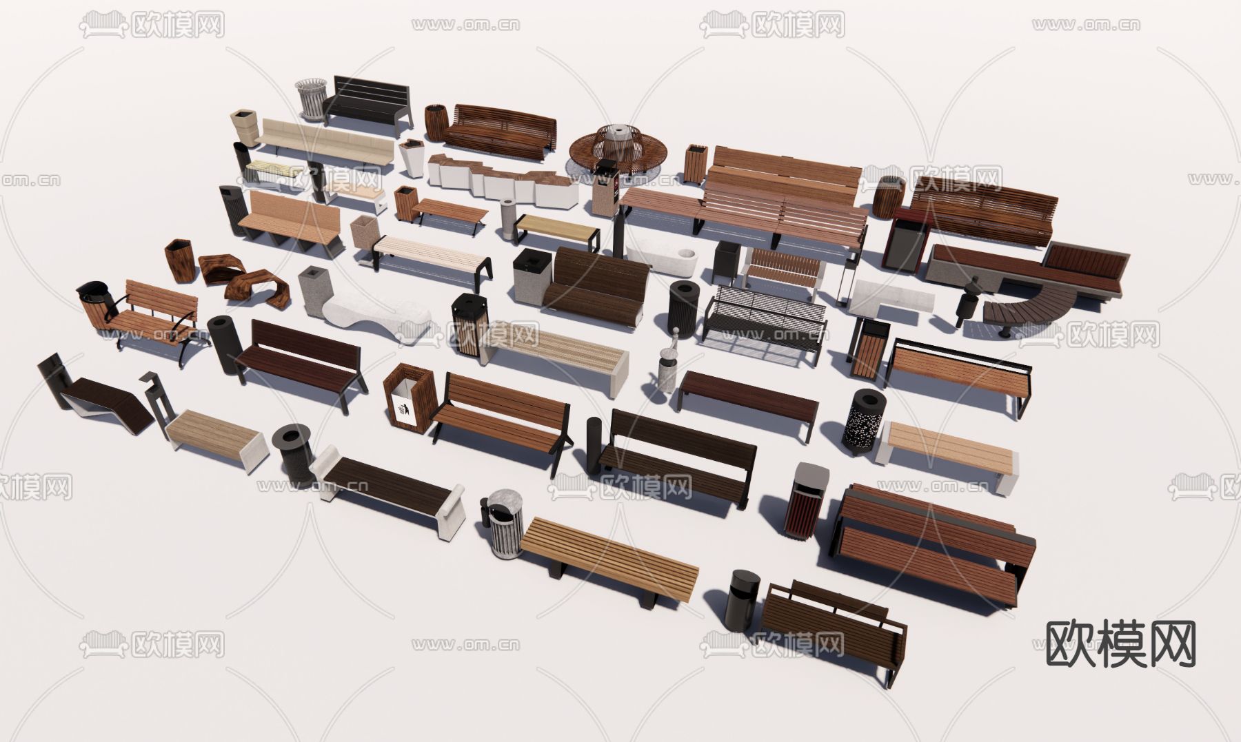 现代户外椅子su模型下载（渲染图1）