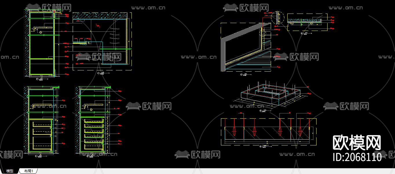 别墅大样CAD图下载（渲染图2）