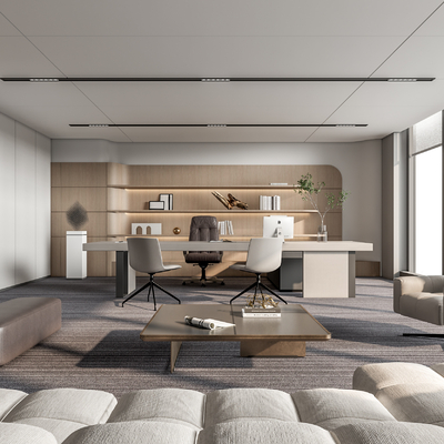  现代经理办公室su模型 