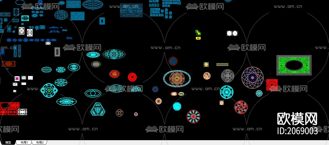 铺装样图CAD图库下载（渲染图1）