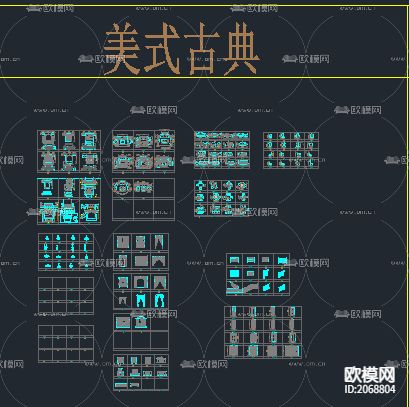 CAD风格模型库下载（渲染图2）