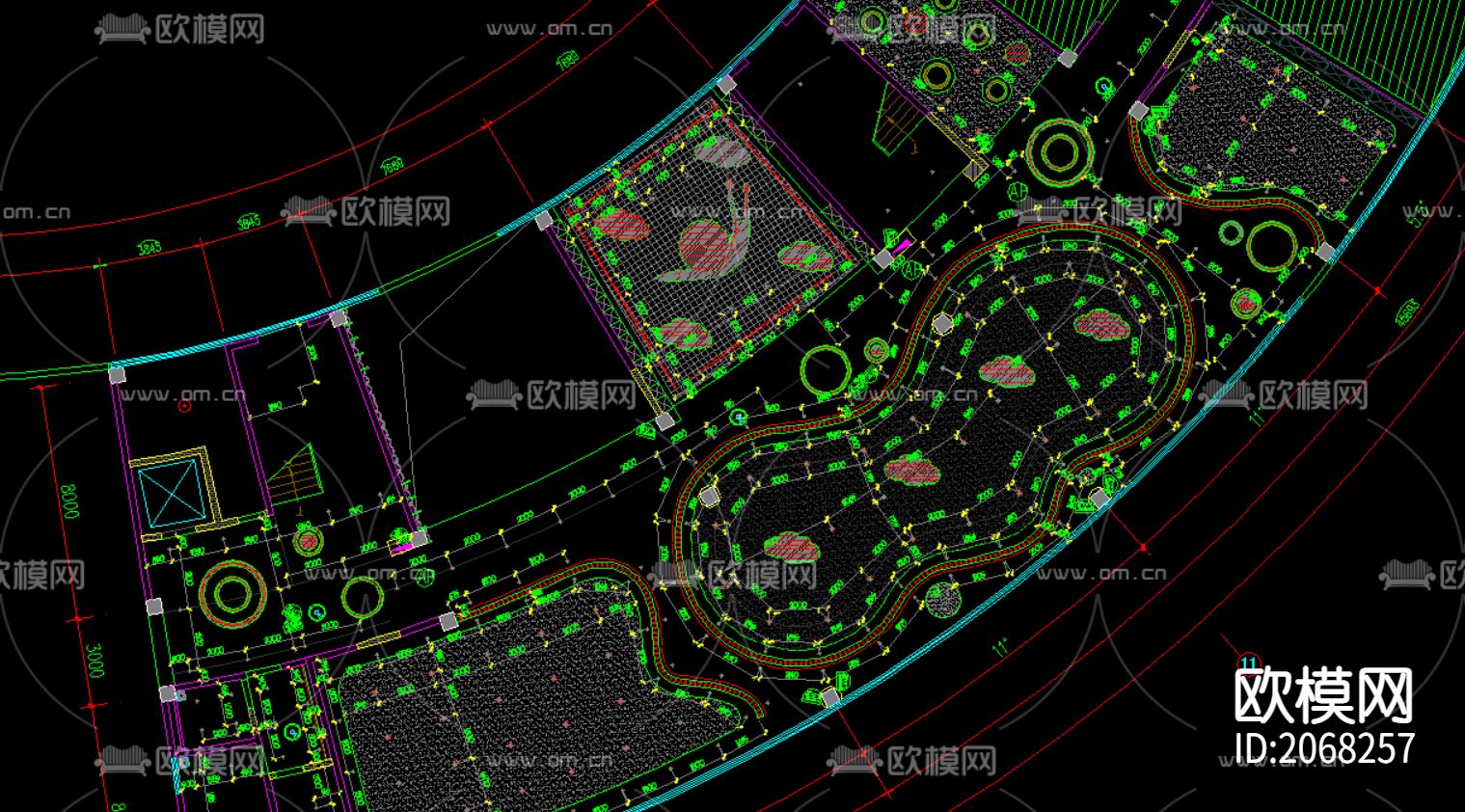 儿童乐园室内游乐场CAD施工图-免费3dmax模型库-欧模网