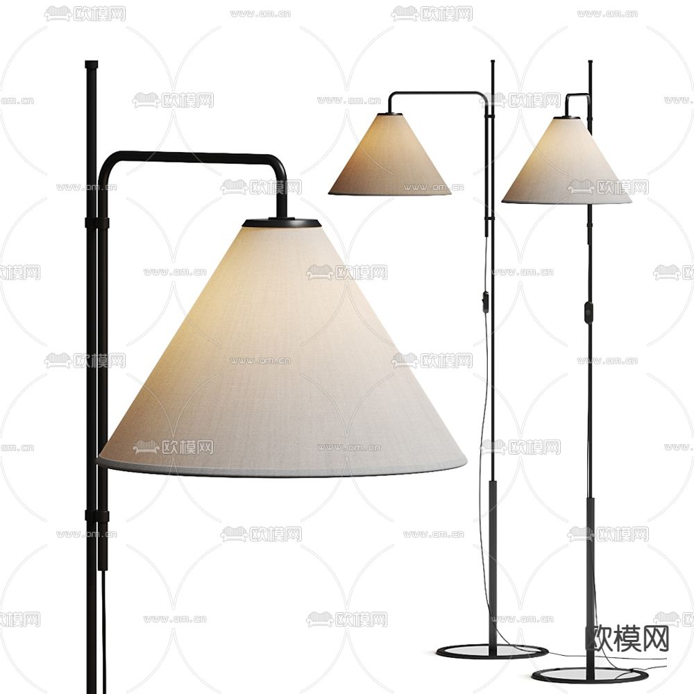 现代轻奢落地灯3d模型