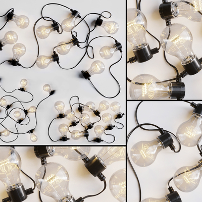  现代灯泡串灯su模型 