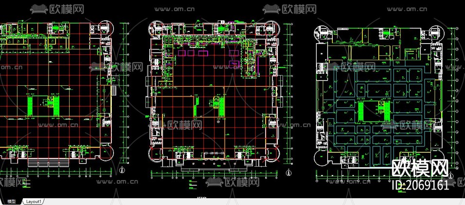 藏式賓館建筑CAD施工圖下載(渲染圖2)
