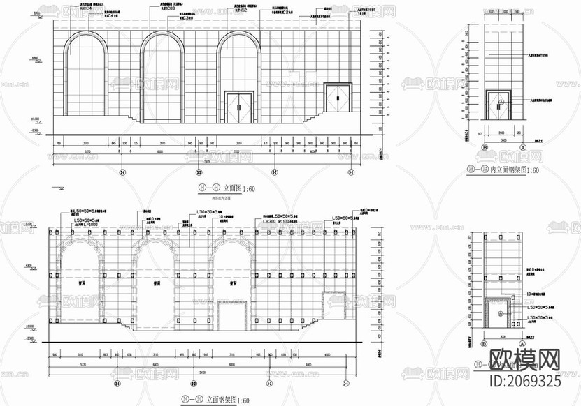 會議中心歐式建筑CAD外立面圖下載(渲染圖2)