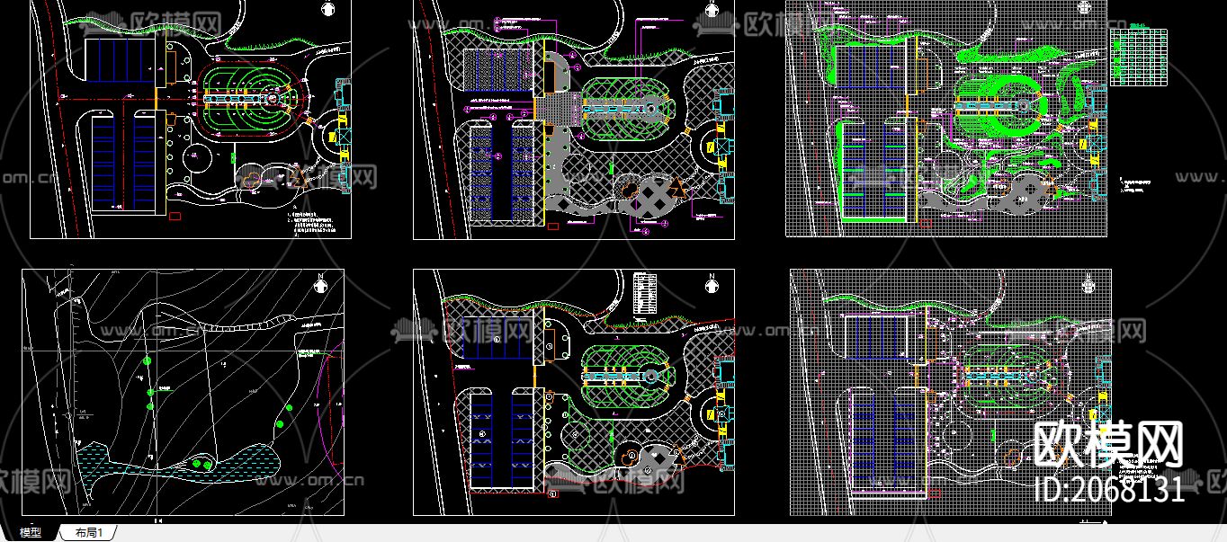 公园CAD施工图下载（渲染图3）