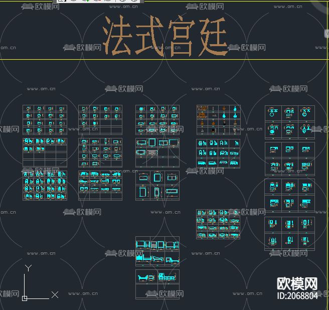 CAD风格模型库下载（渲染图1）
