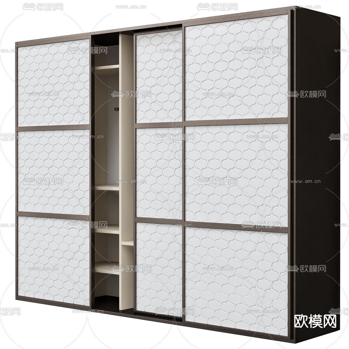 现代推拉门衣柜3d模型下载