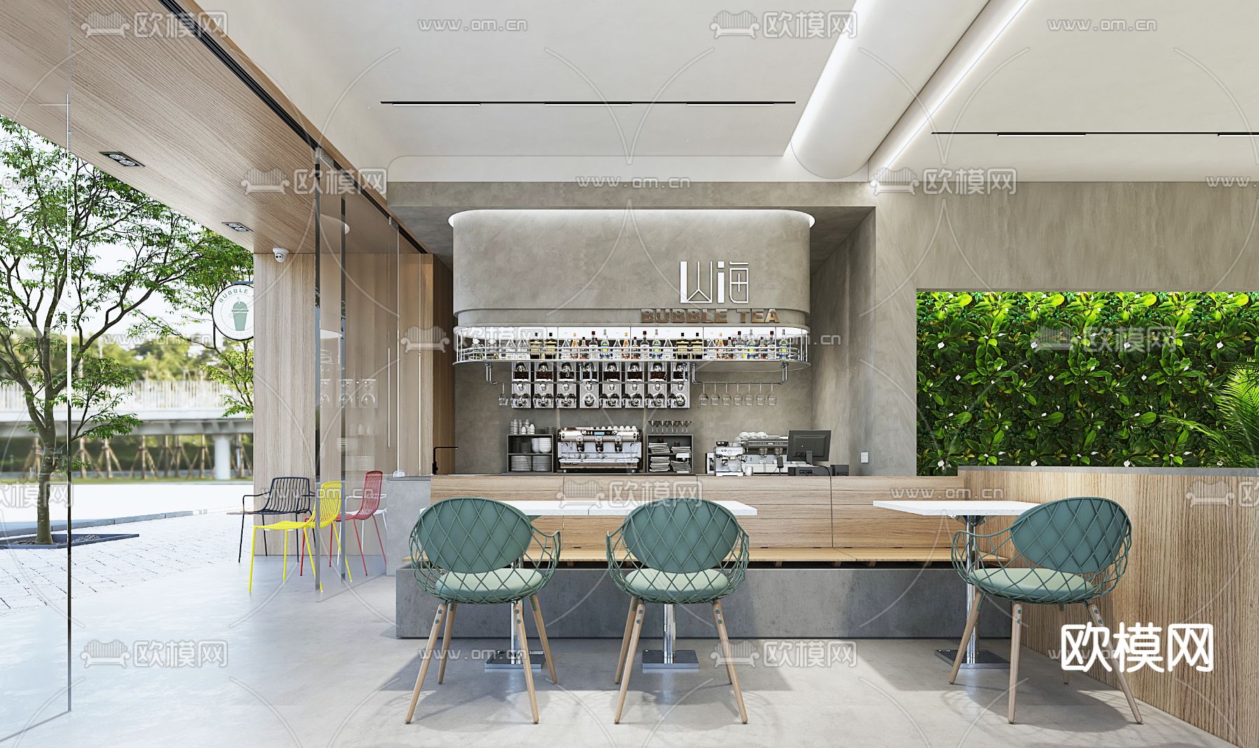 北欧茶餐厅3d模型下载（渲染图2）