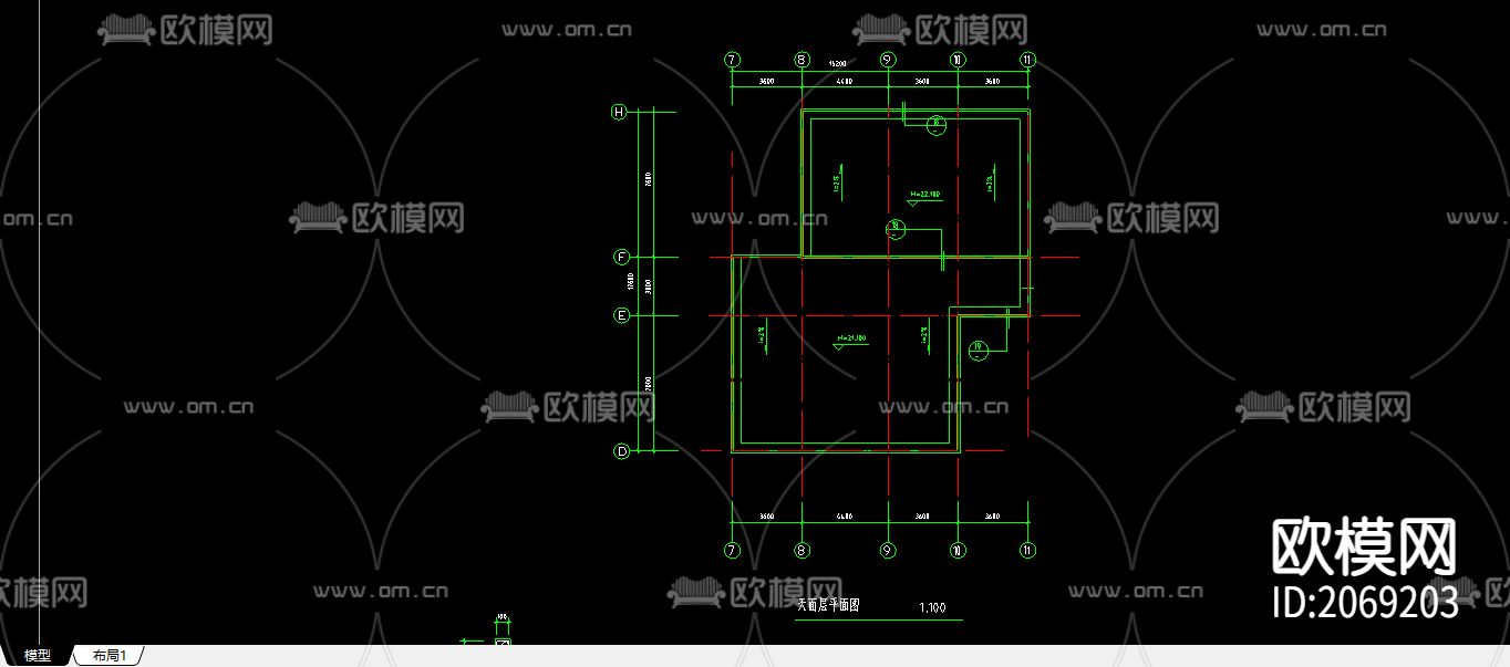 毕业设计建筑CAD施工图下载（渲染图4）