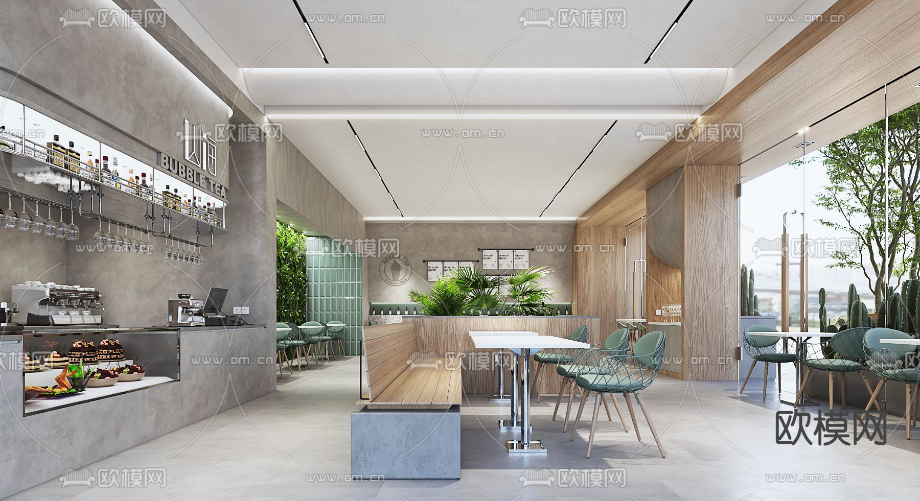 北欧茶餐厅3d模型下载（渲染图1）