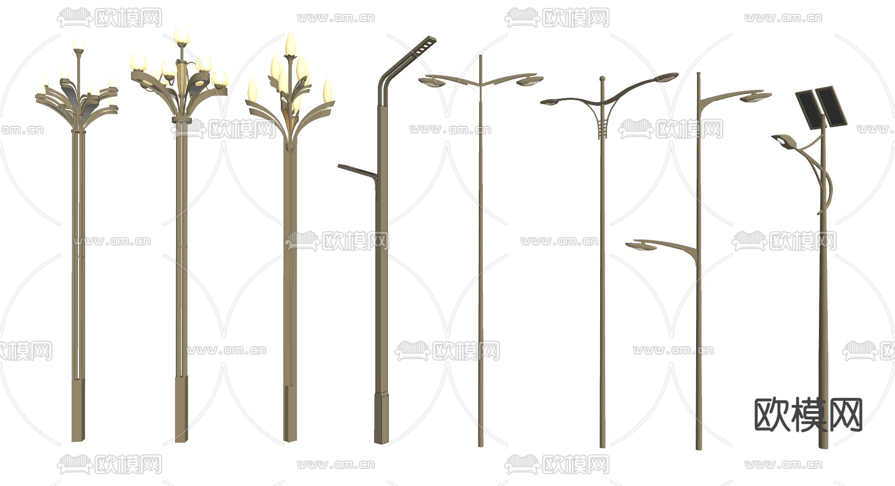 现代玉兰灯su模型下载（渲染图2）