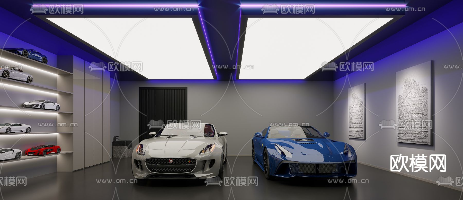 现代车库3d模型下载