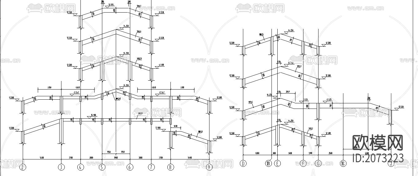 一套完整的会所设计CAD图纸下载（渲染图5）