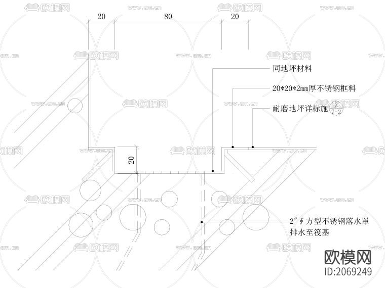 地沟，排水沟，截水沟及盖板节点大样CAD详图下载（渲染图9）