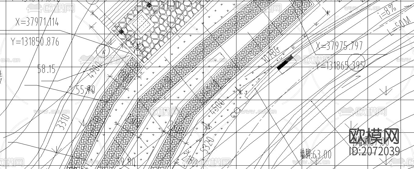 溢香园平面CAD施工图下载（渲染图1）