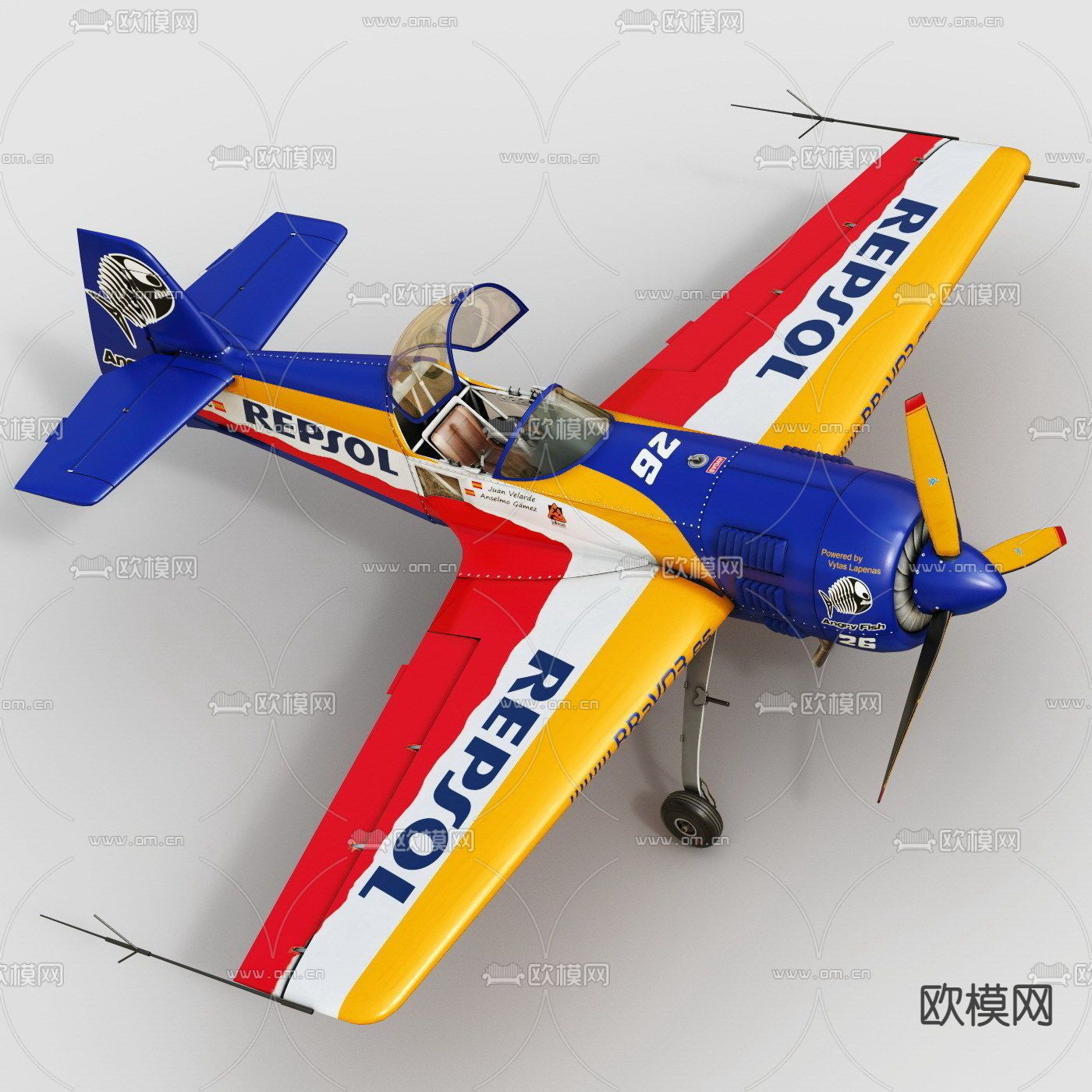 现代飞机3d模型下载（渲染图4）