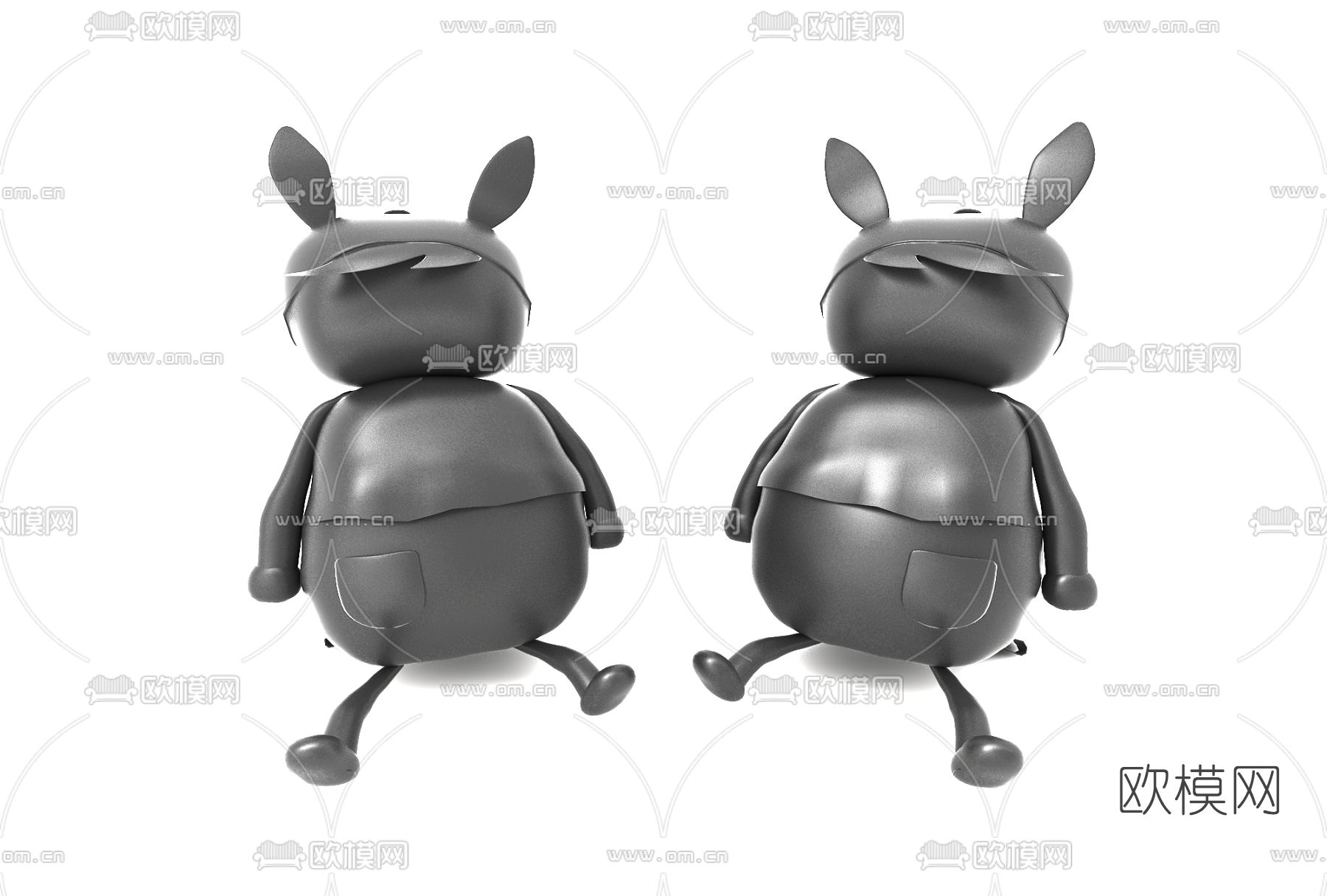 现代公仔玩具3d模型下载